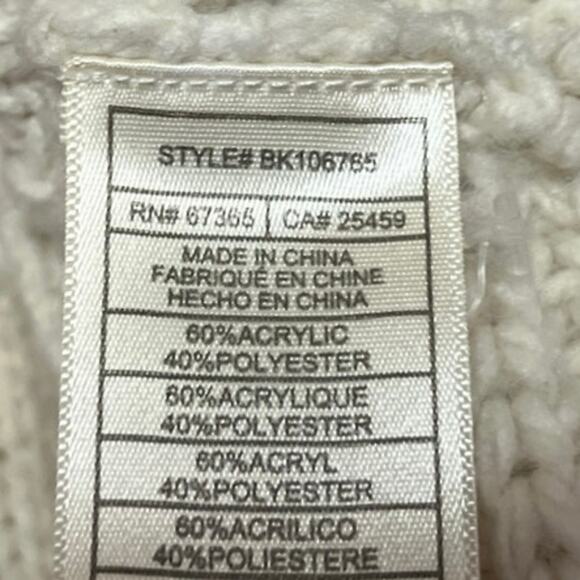 BB Dakota Block & Roll Multicolor Colorblock Chunky Knit Cardigan Sweater Size M - Picture 5 of 5